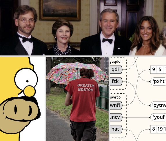 Images from a sampling of posts: White House, Homer, Wetter Boston, Names & Values