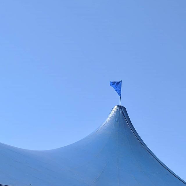 Abstract shot of circus tent