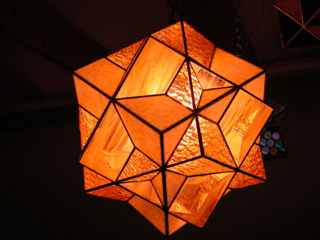 Beautiful three cube compound lamp