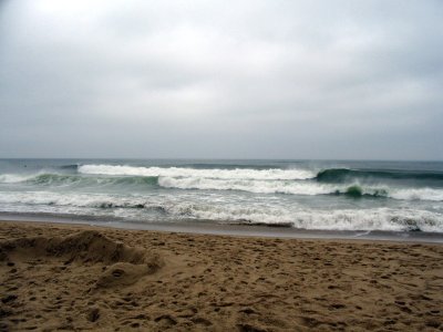 The waves on Nauset Light beach due to Irene