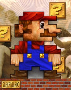 Super Mario, sprite fine art