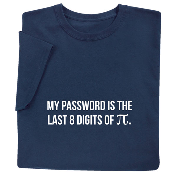 My password is the last 8 digits of pi