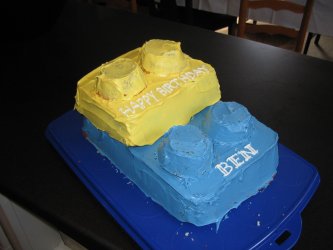 Lego birthday cake