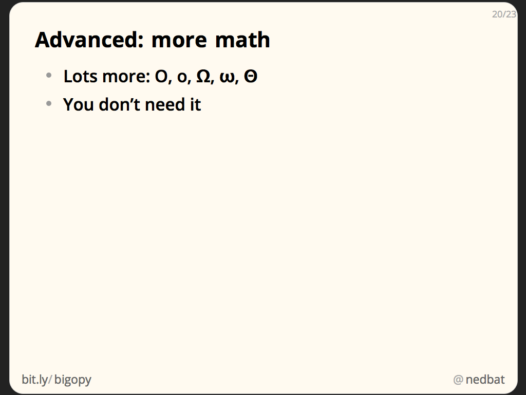 Advanced: more math