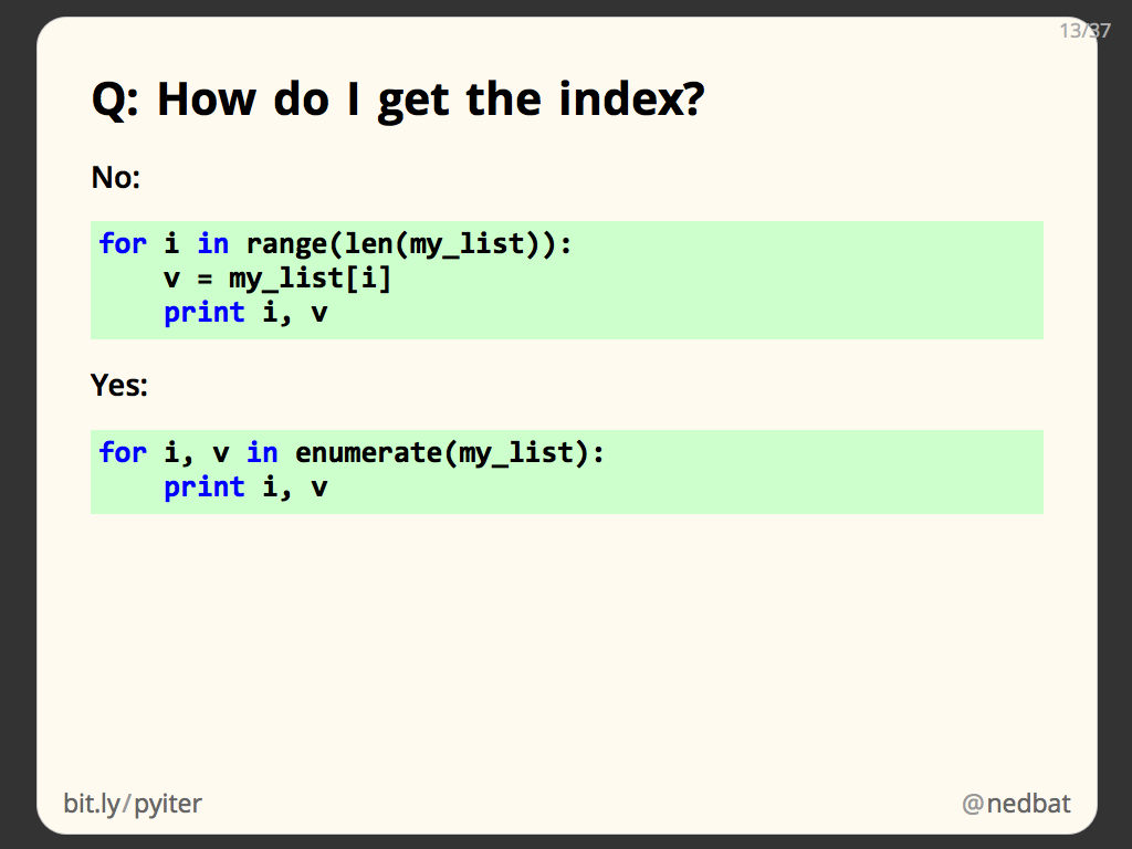 Q: How do I get the index?