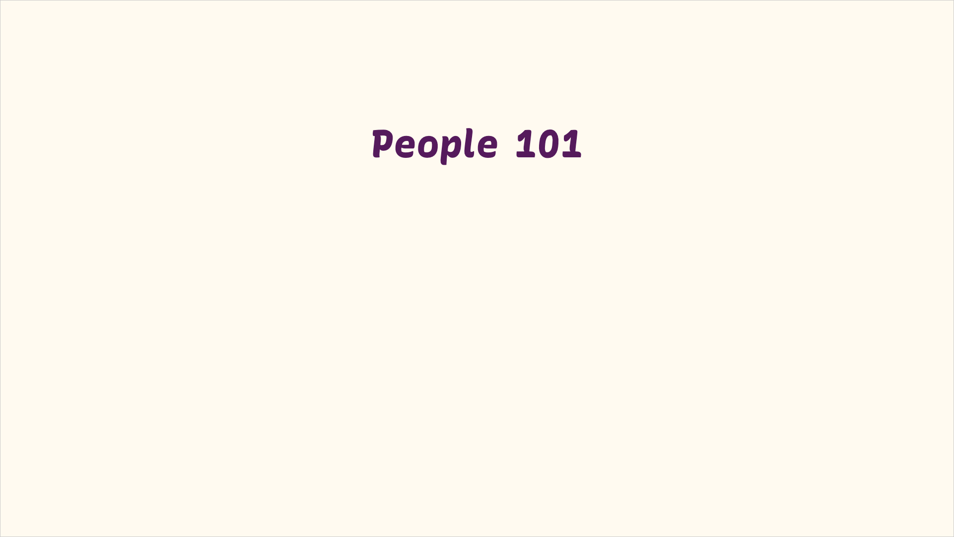 People 101