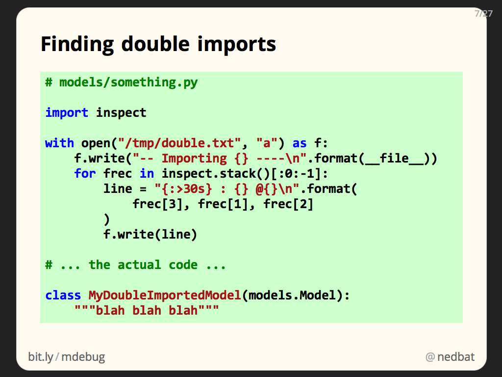 Finding double imports