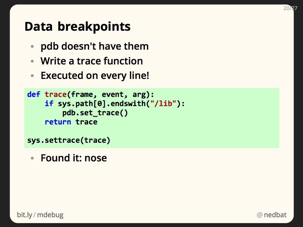 Data breakpoints