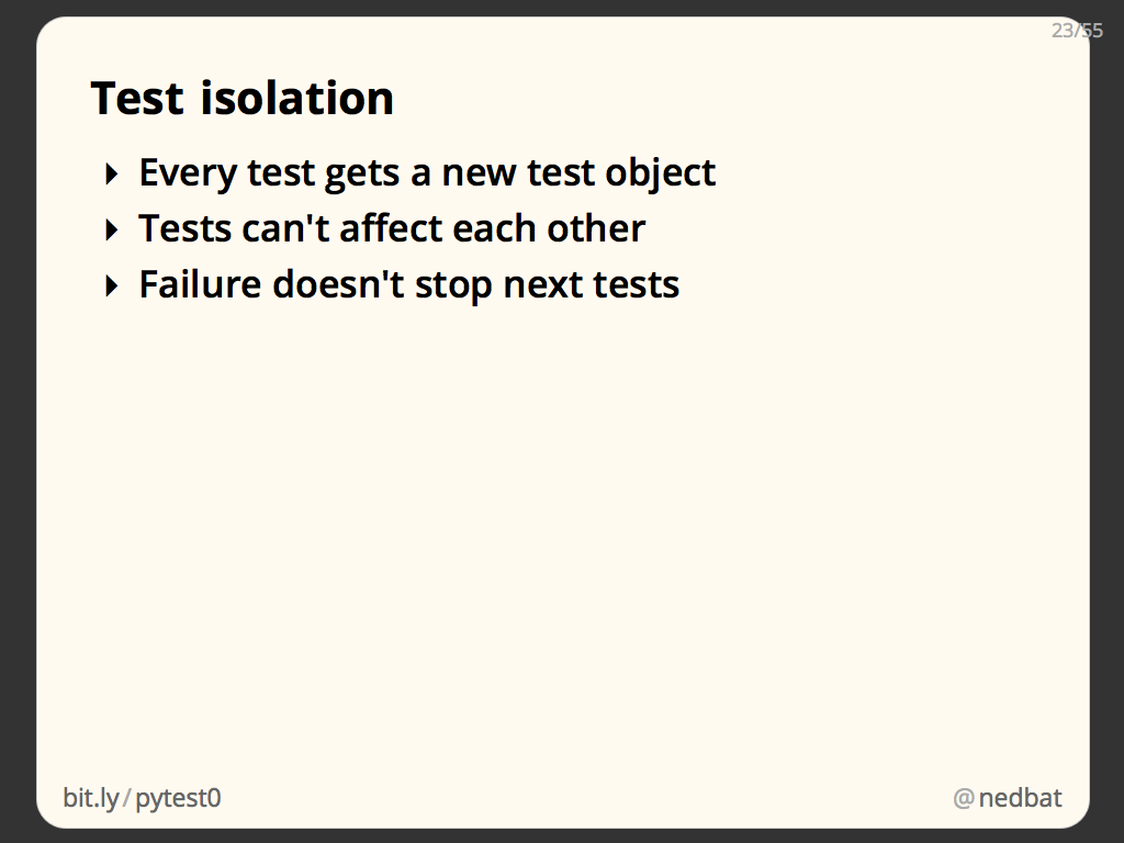 Test isolation