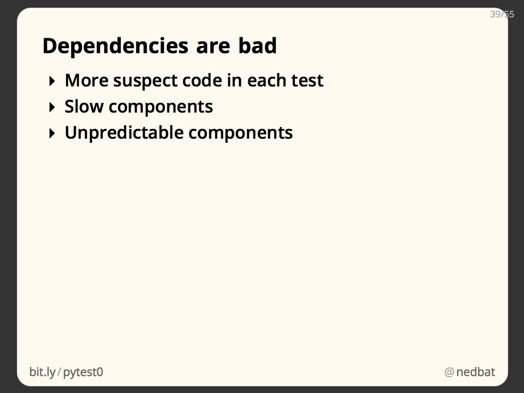 Dependencies are bad