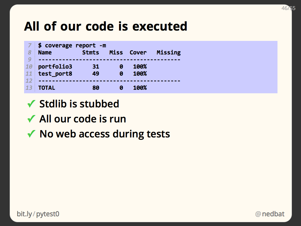 All of our code is executed