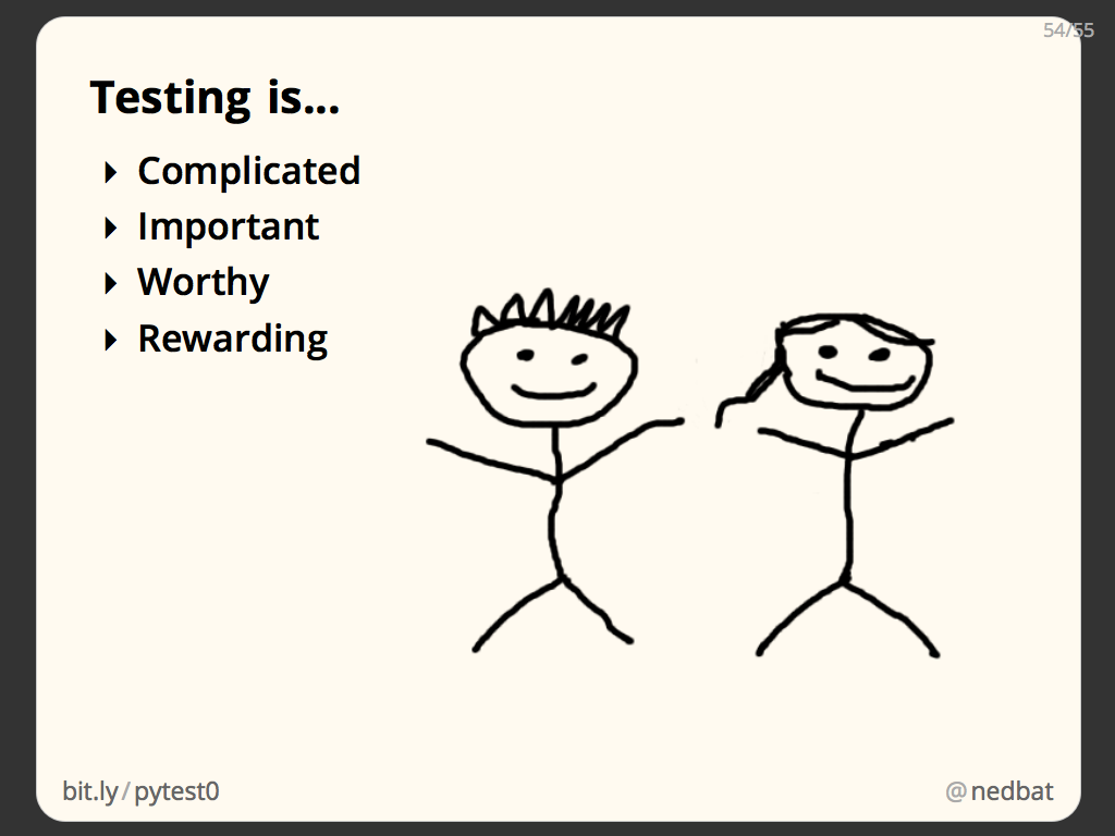 Testing is...