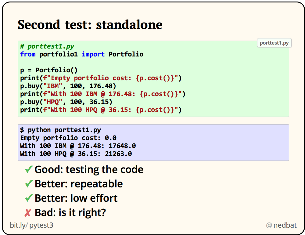 Second test: standalone