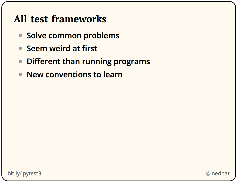 All test frameworks