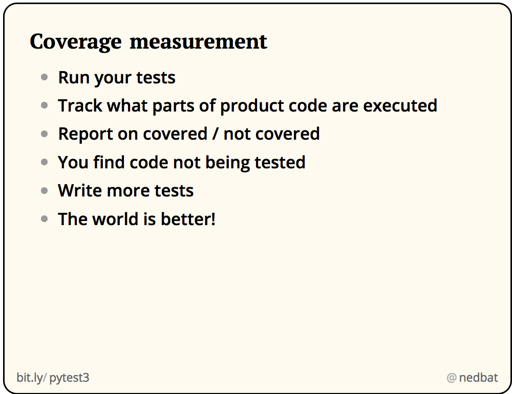 Coverage measurement