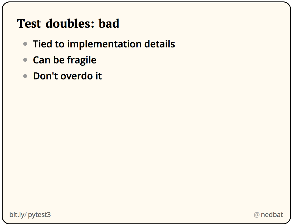 Test doubles: bad