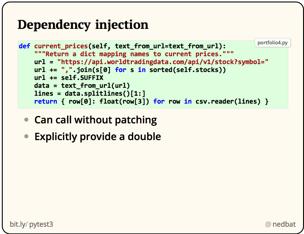 Dependency injection