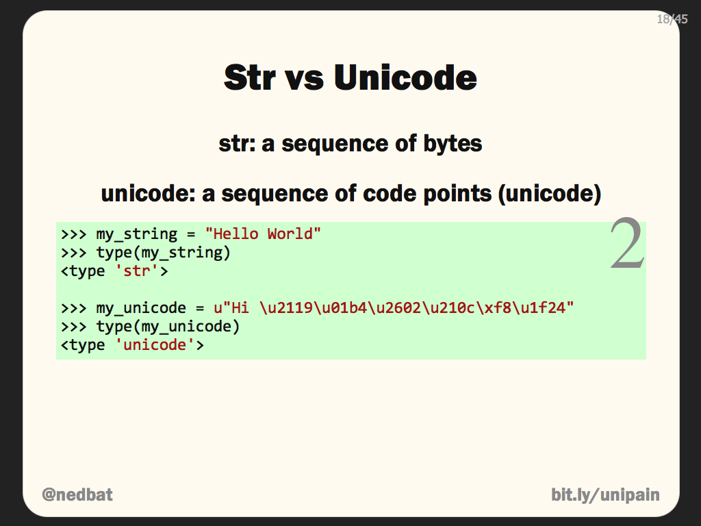 Str vs Unicode