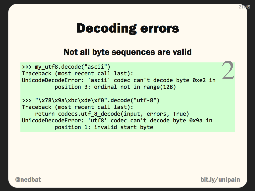 Decoding errors