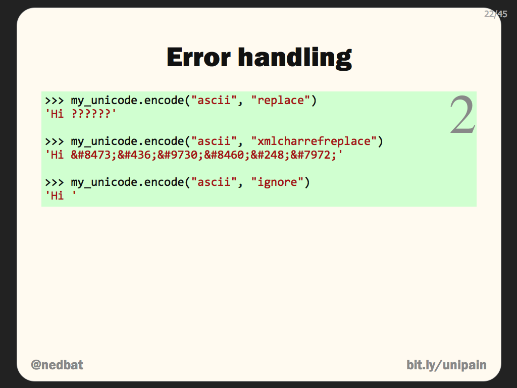 Error handling