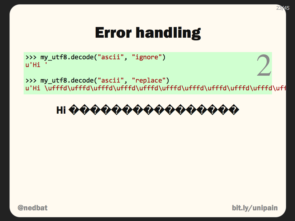 Error handling