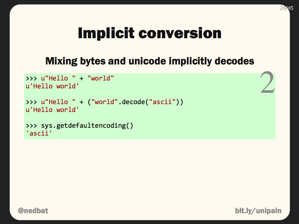 Implicit conversion